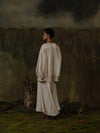 Mutedance 25 autumn and winter V-neck silk dress MD-MD25FW30-beige
